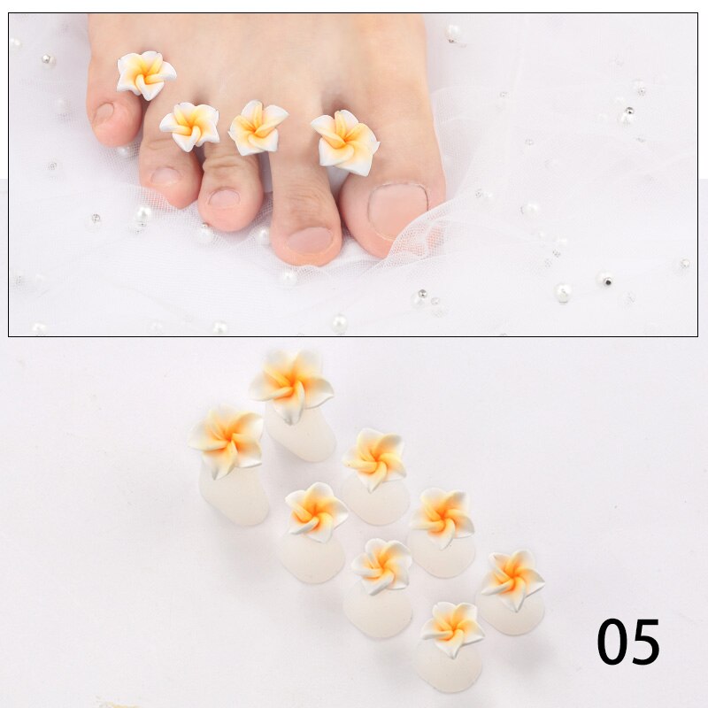 8Pcs/Set Silicone Toe Separators Foot Toe Spacers Daisy Flower Sunflower Waterdrop Pedicure DIY Foots Toe Nail Art Tool: Dark Gray