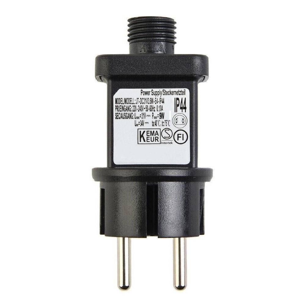 LED-Lichterkette, Netzteil, Transformator, Treiber, IP44, 31 V, max. 3,6 W, für codierte 2-polige Anschlüsse, Niederspannungs-String, EU