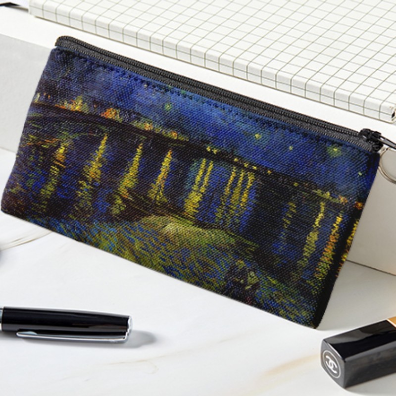 Lieferwagen Gogh Ölgemälde Geldbörse Mini retro Tägliche Lagerung Tasche Tragbaren Brieftasche Lippenstift Schlüssel Bleistift fallen Frauen Leinwand machen-hoch tasche