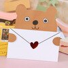 Enveloppe animal de dessin animé 30 pièces/ensemble, carte message de remerciement, carte de vœux d'anniversaire pour bébé, cartes de , feuille universelle: 6