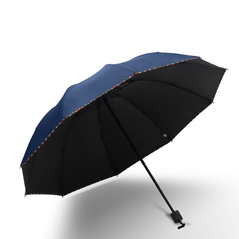 Umbrella Rain And Sun Dual-Use Umbrella Ten Bone Three-Fold Umbrella Manual Folding Umbrella Large Double: F