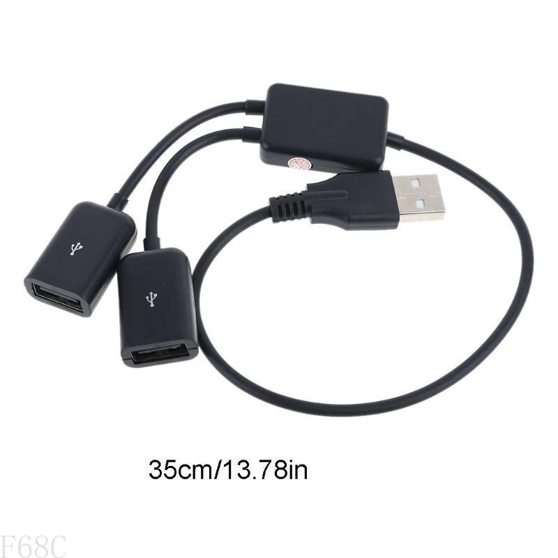 Ap28 usb otg hub-kabel usb 2.0 han til dobbelt hun-stik adapter konverter ledning linje 35cm/13.7in