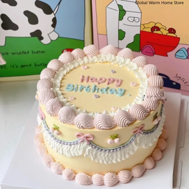 Simulatie Taart Model Verjaardag Dessert Ingelijst Versierd Etalage Monsters Nep Voedsel Fotografie Props Halloween Home Decor: Olijf