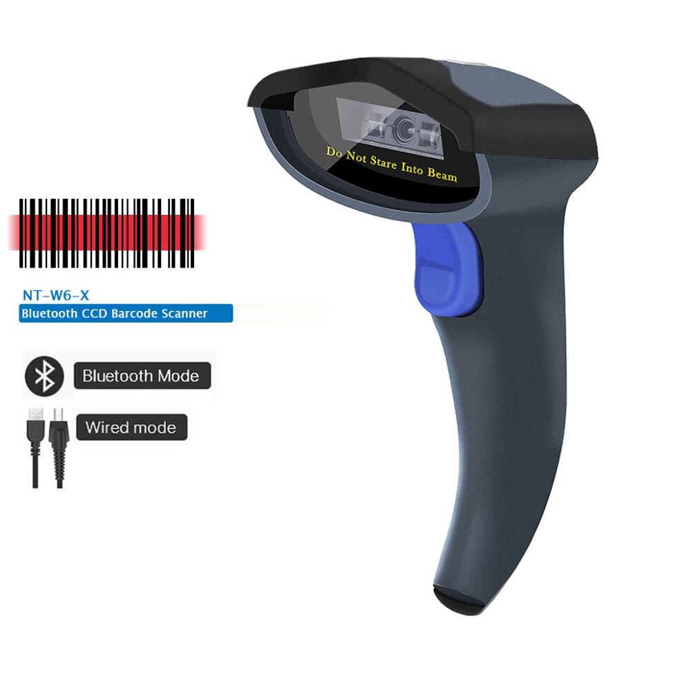 NETUM W6-X Bluetooth CCD Barcode Scanner & NT-1228BC Barcode Leser für Handy, Mobiltelefon Zahlung Computer Bildschirm Unterstützung Mac IOS, Android: W6-X Bluetooth CCD