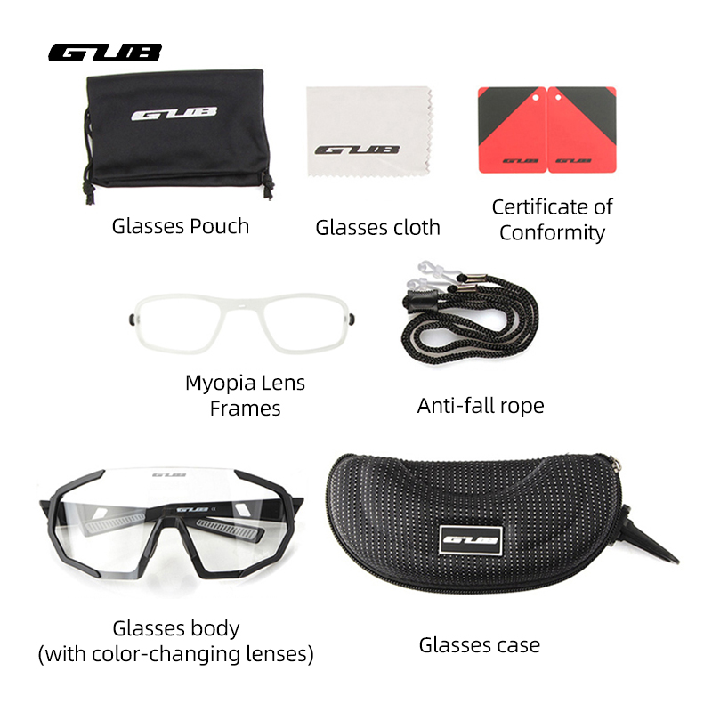 Gub Photochromische Gepolariseerde Fietsbril Mtb Racefiets Anti-Fog Uv400 Bescherming Brillen Zonnebril Mannen Vrouwen Fietsbril