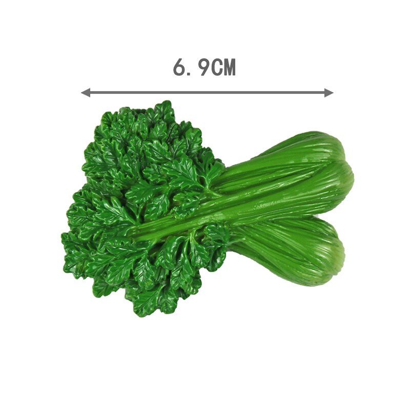 Home Decoration RefrigeratoR Sticker 3D Celery Radish Mushroom Potato Broccoli VegetablesPolyresin Fridge Magnet: Army Green