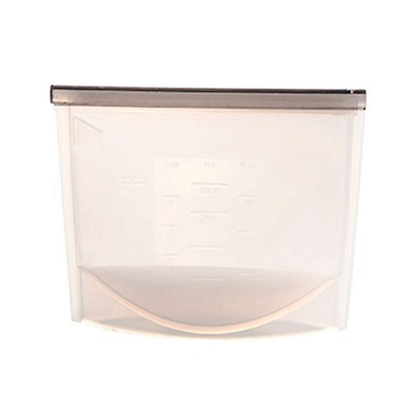 Bolsas reutilizables de silicona para alimentos al vacío, sellador de alimentos frescos, bolsas de almacenamiento de leche y fruta, nevera, bolsa organizadora para almacenamiento, 1000ml: No.4 / 1000ml