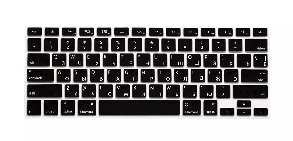 Russische Silikon UNS Tastatur Silikon tastatur abdeckung für Apfel macbook Luft Profi Retina 13 15 17 für Mac buch Laptop haut: Schwarz
