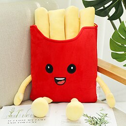 Glad mad plys legetøj figurerede tegneserie toast hamburger pizza pop corn chips underlår indretning snacks pude pude rekvisitter 7 slags: Chips 35cm
