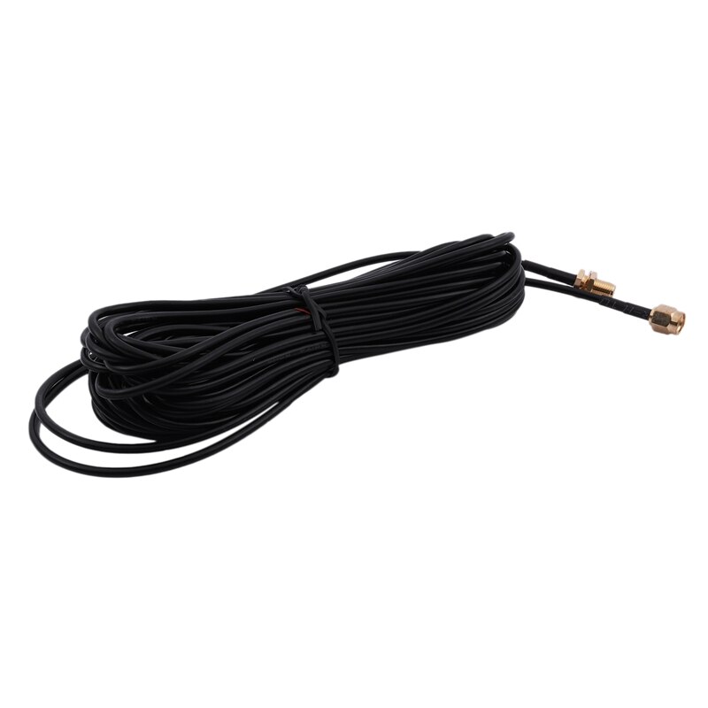 RP - SMA Male to female Wifi antenna connector Extension Cable black 10 M