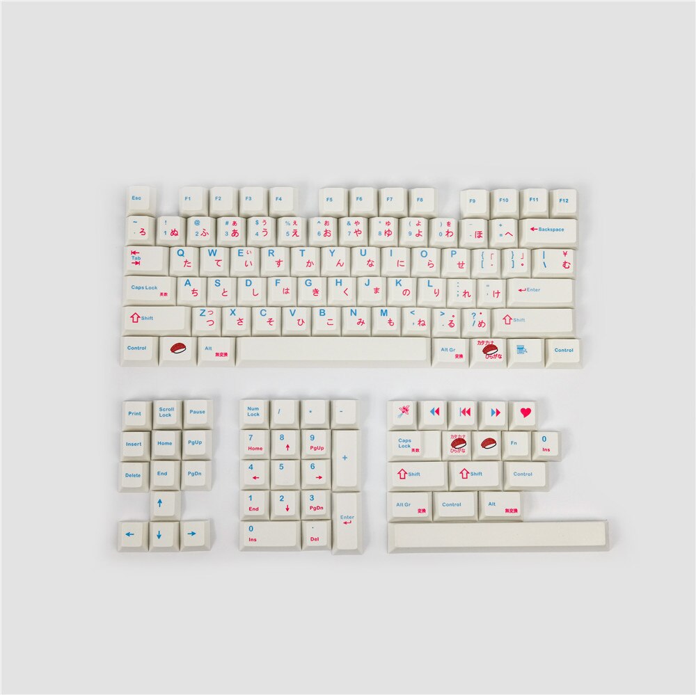 PBT Keycaps 120 Keys Cherry Profile Dye-Sub Personalized Japanese Keycaps for Cherry MX Mechanical Keyboards: Default Title