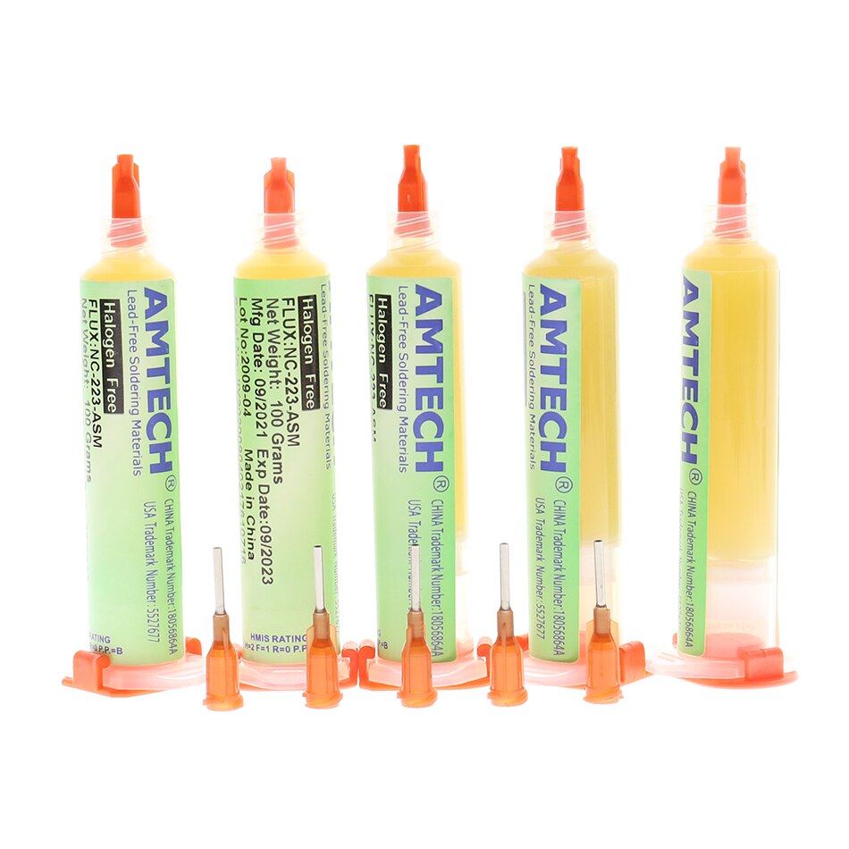 AMTECH – pâte à souder pour PCB, Flux de graisse pour soudure, pas de nettoyage, SMD, 10cc, BGA, NC-223-ASM