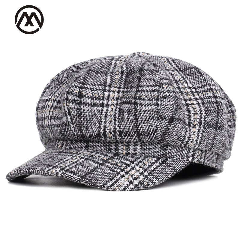 Chapeau de journal femme en laine | Grande , chapeau octogonal, nouvelle coiffure littéraire unisexe, peintre en laine, béret pour hommes