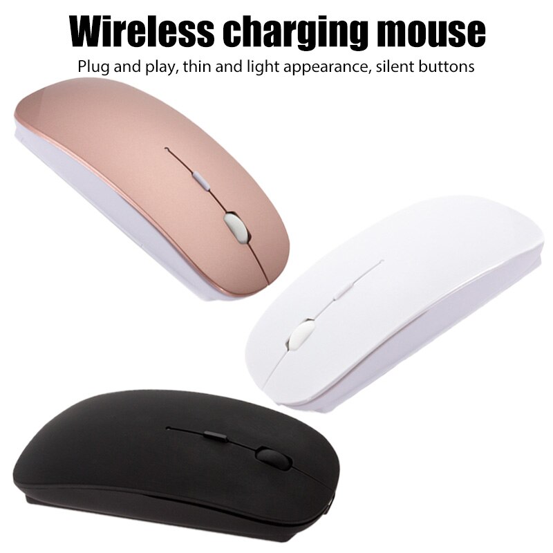 1600DPI Wireless Mouse RGB Rechargeable Bluetooth Mouse Ultra-Thin 2.4G USB Mous Mute Mouse Mice For PC Laptop Computer Mause