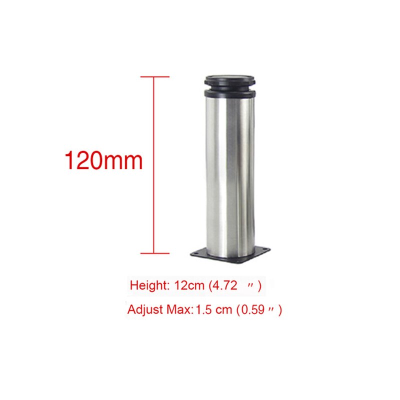 Stainless Steel Furniture Height Metal Adjustable Legs Feet Cabinet Table Sofa Bed Chair Legs Furniture Support Hardware thicken