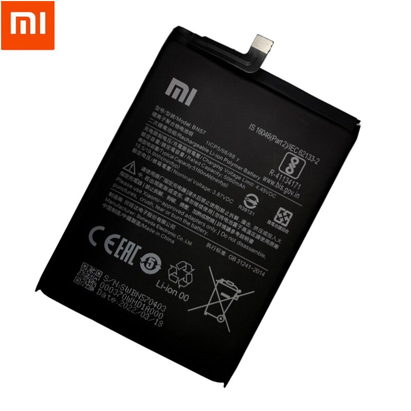 100% Original Xiao mi BN57 5060mAh Phone Battery For Xiaomi Pocophone X3 Poco X3 Pro Replacement Batteries