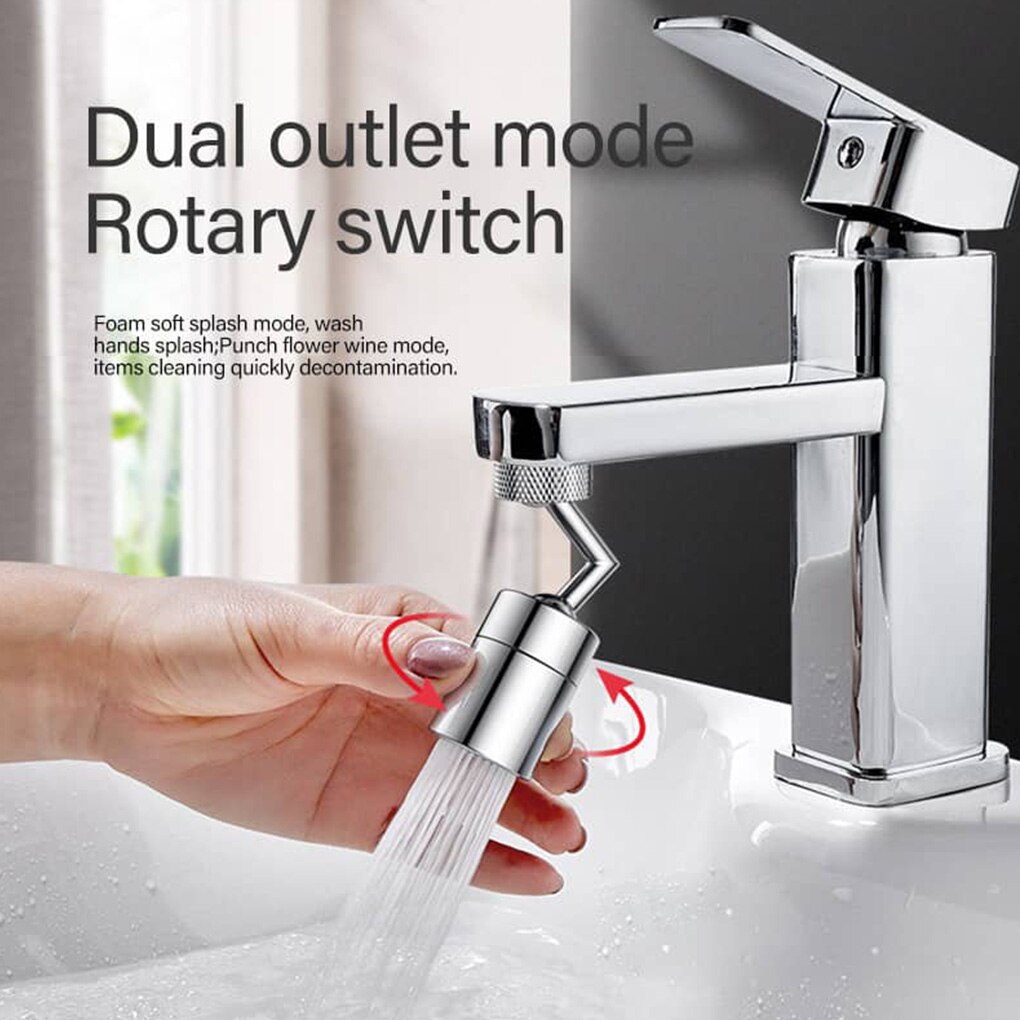 720 Degrees Splash Filter Faucet Spray Head Universal Anti Splash Filter Faucet Movable Kitchen Tap Water Saving Nozzle Sprayer