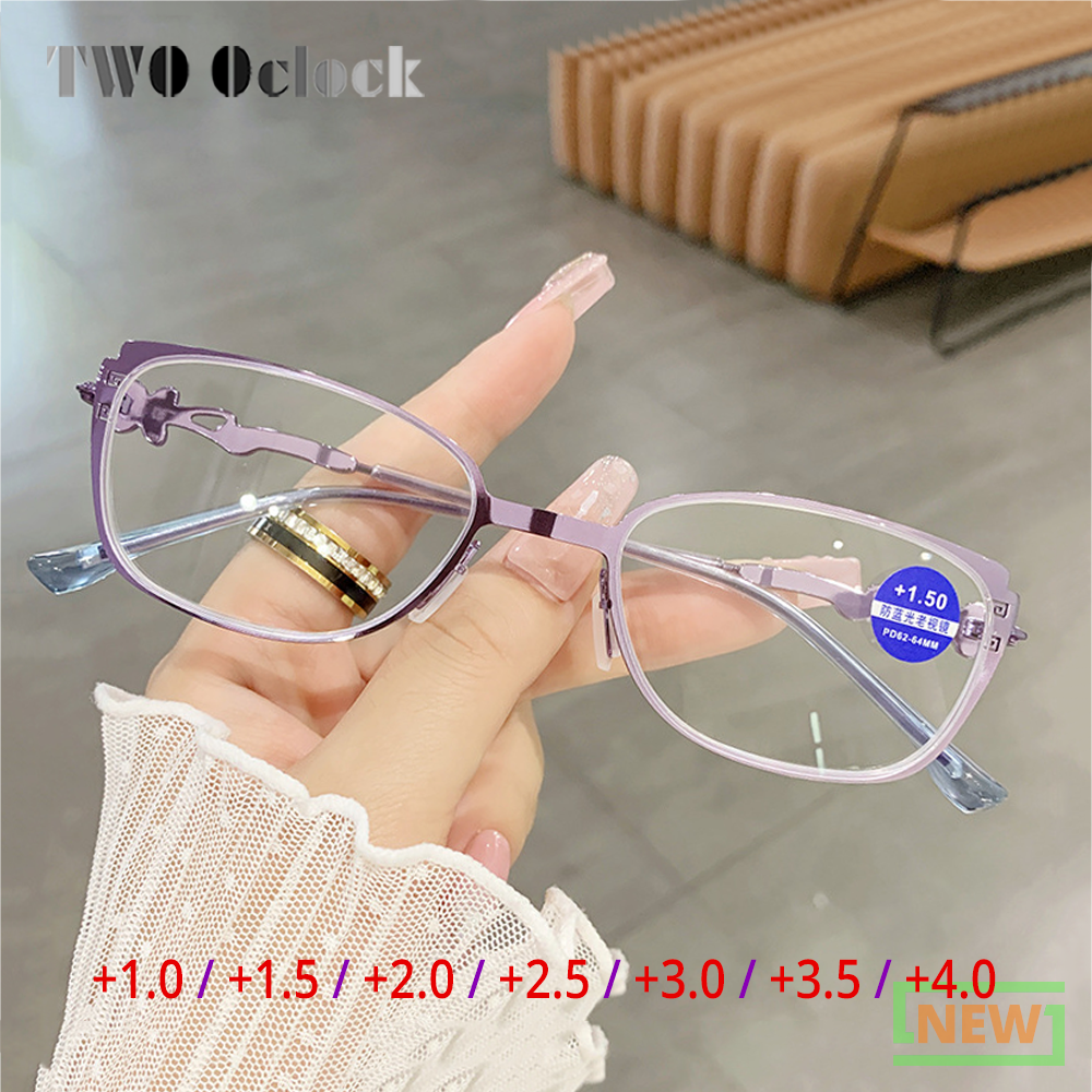 Gafas de lectura para mujer, lentes ópticas para presbicia, ordenador, gafas graduadas de grado de aumento, gafas de grau feminino