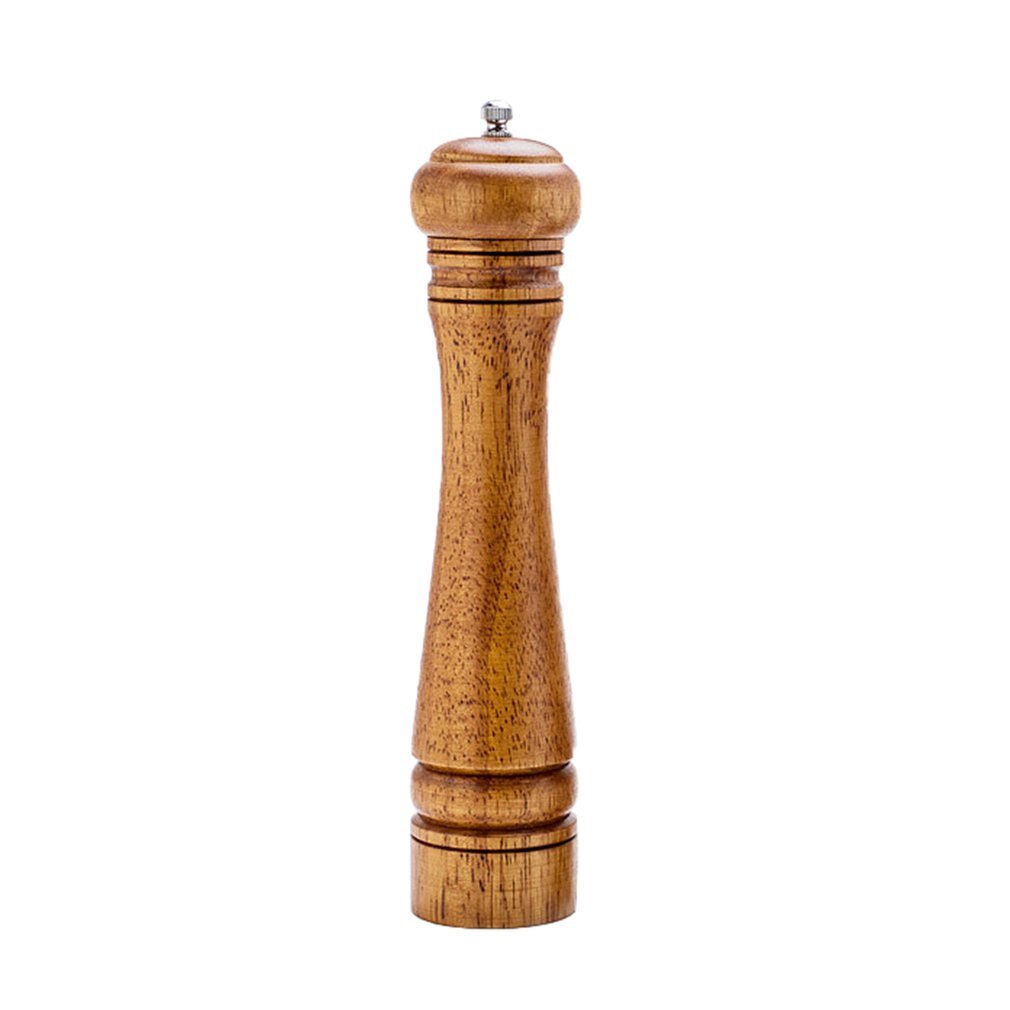 5/8/10Inch Manual Pepper Grinder Oak Wood Salt And Pepper Mill Multi-purpose Cruet Kitchen Tool Salt Grinder: 10inch