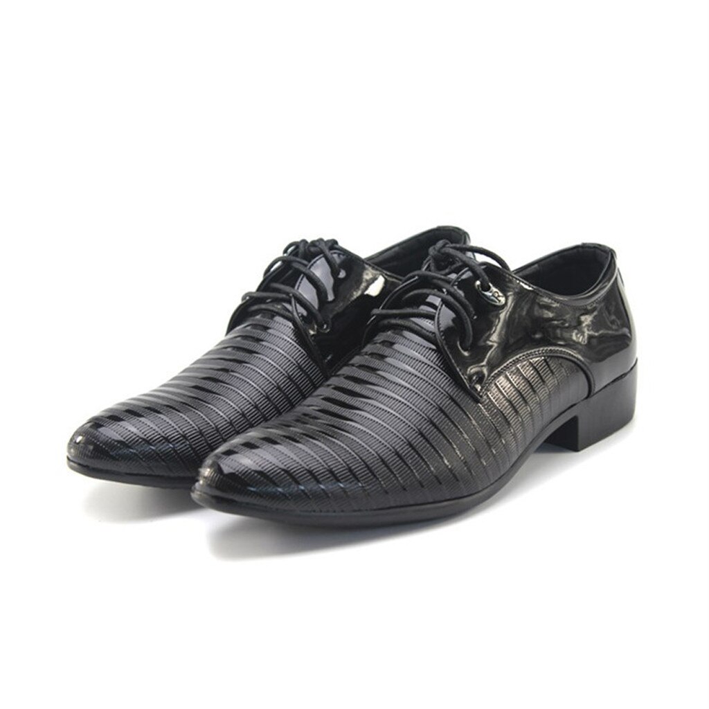 chaussures formelles hommes bout pointu hommes chaussures habillées à lacets bureau en cuir hommes Oxford chaussures formelles pour hommes chaussures à bout pointu: 45