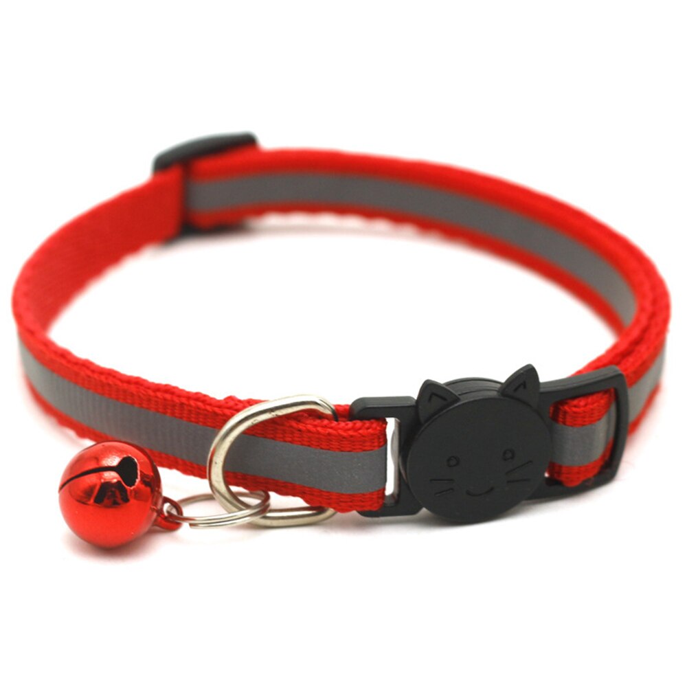 Reflecterende Halsband Met Bel Veiligheid Kat Halsbanden Puppy Halsband Voor Katten Kleine Honden Solid Pet Kraag Chihuahua Producten: 1