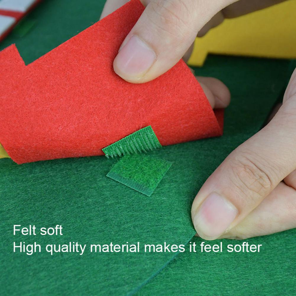 1 Set Felt Christmas Tree with Decoration Accessories Easy to Stick Detachable DIY Felt Christmas Tree Set for Kids