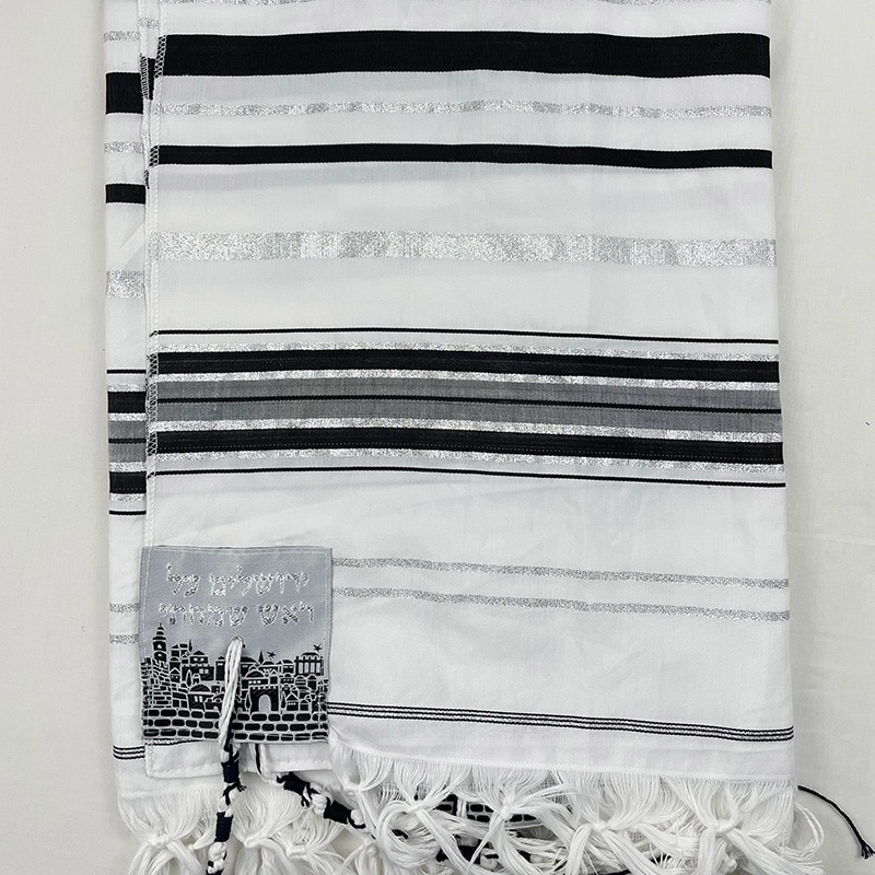 Talit Prayer Shawl – 180 x 50 cm (70 x 21) Inch Israel Judaical Tallit for Christian Jewish Prayer