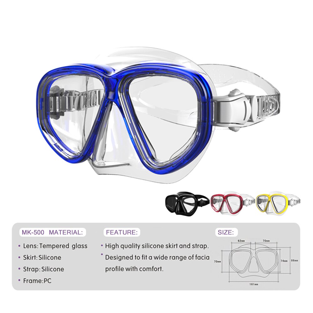 Snorkel Bril Flippers Set Snorkelen Glas Zwemmen Vinnen Snorkelen Gear Pakket Masker Scuba