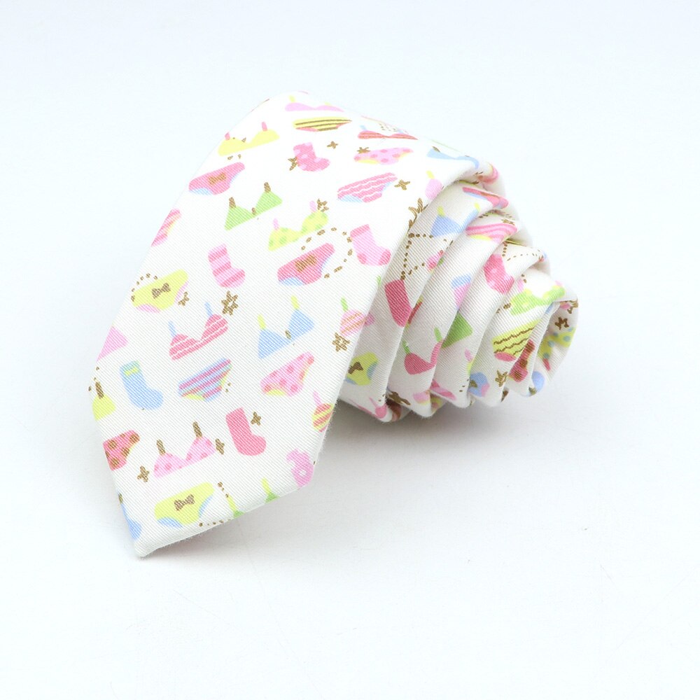 Corbata colorida bonita de dibujos animados para hombres y mujeres, corbata ajustada de algodón con estampado de frutas y animales, corbata estrecha de oso, pato y plátano, divertido: Fucsia