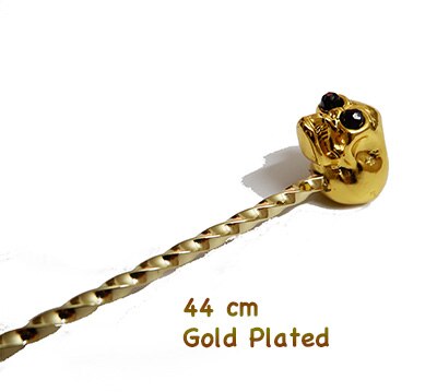 Schedel Barspoon Cocktail Lepel Roestvrij Staal Mengen Cocktail Lepel, Spiraal Patroon Bar Tool: 44cm Gold Plated