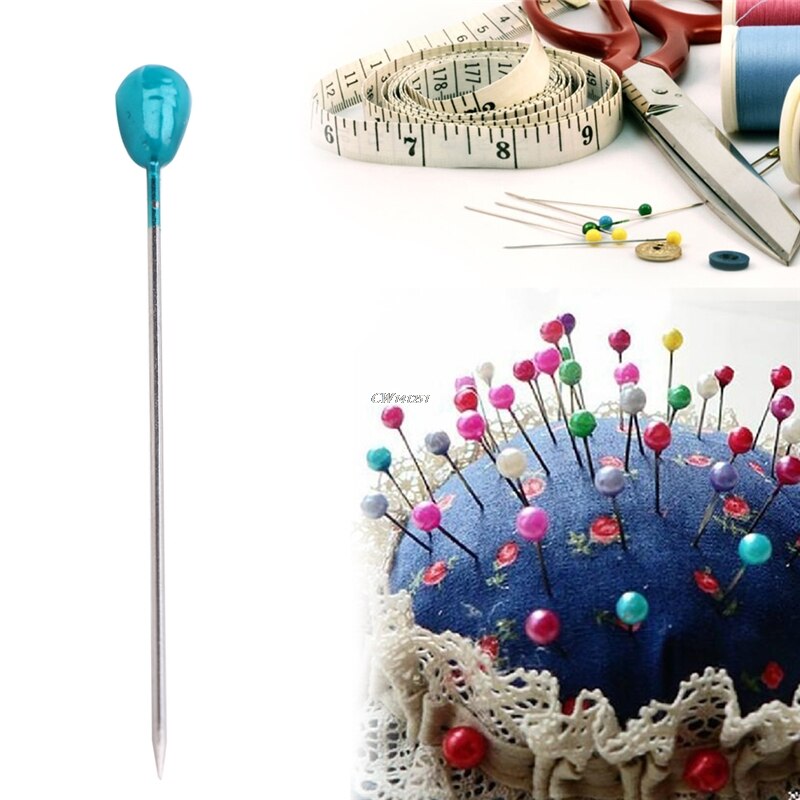 144Pcs/Set Extra Long Pearl Head Dressmaking Pins Wedding Corsage Florists Sewing DIY Tool