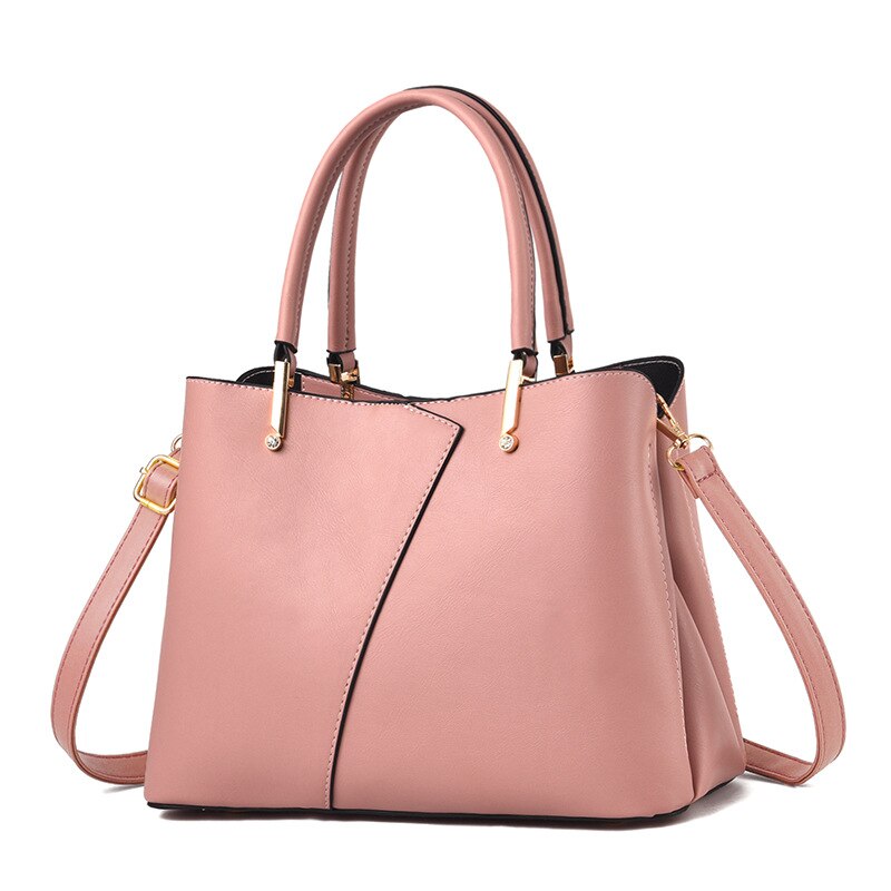 Dames Hand Tassen Luxe Handtassen Vrouwen Luxe Tassen Zwart Crossbody Tassen Voor Vrouwen Lederen Effen Handtas Vrouwelijke Bolsa: Roze