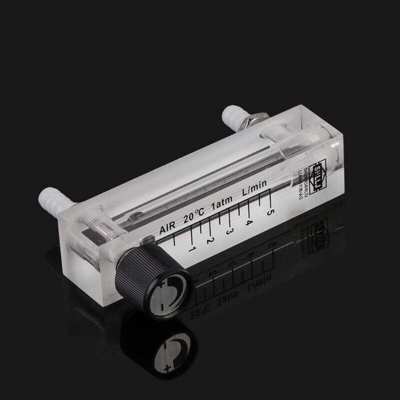 High-Definition Precision Air Gas Flow Meter 0-5L Panel Type Plexiglass Hose Connection Oxygen Generator Rotor Flowmeter