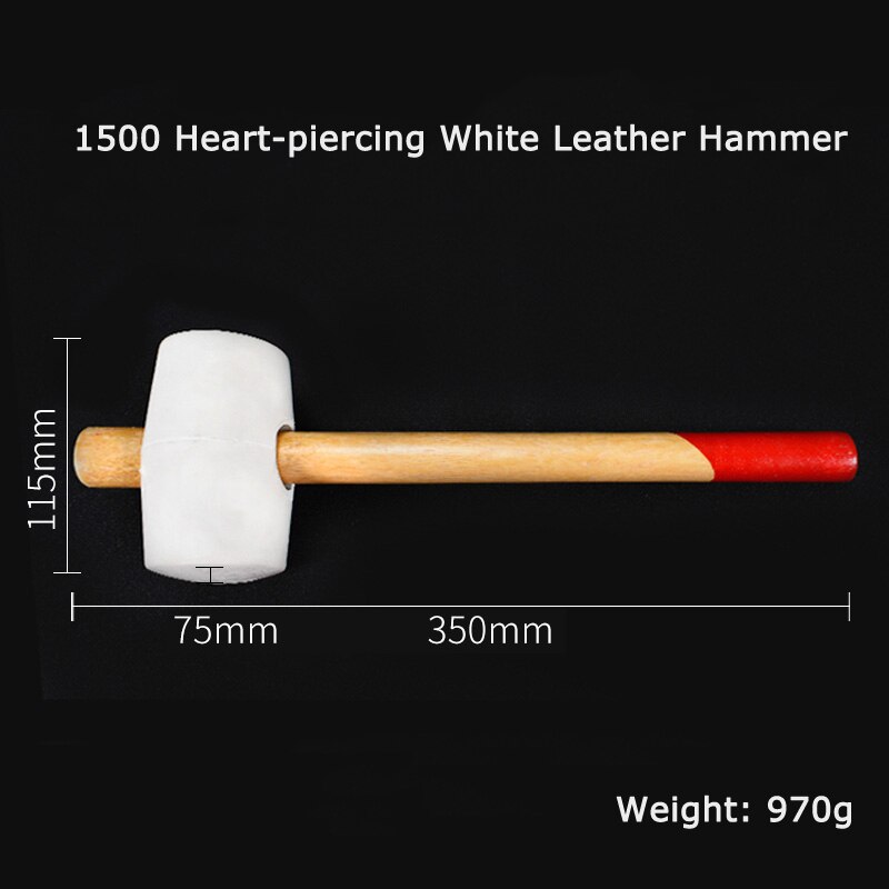 Martillo de goma para golpear, herramienta para decoración de azulejos, martillo de goma suave, martillo de tendón: 1500Heart