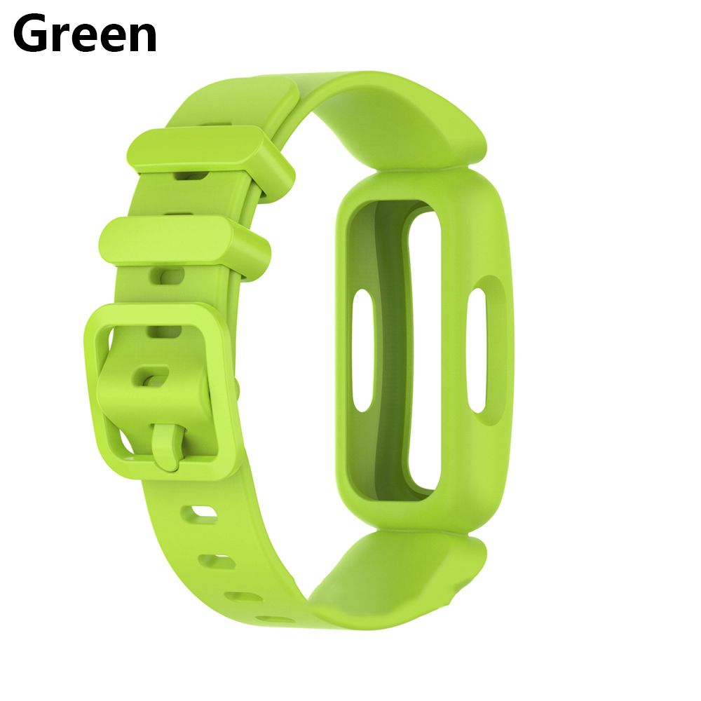 Wrist Strap Silicone Bracelet For Fitbit Ace 3/inspire 2 Smart Watch Band Bracelet Replacement Kids Wristband Watchbands: green
