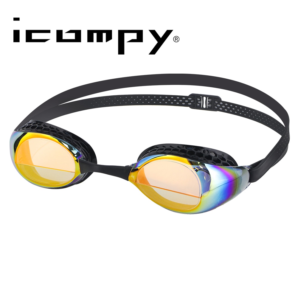 LANE4 Swimming Goggles, Anti-Fog ,UV Protection Patented Gaskets ,Triathlon Open Water For Adults Men Women #VC-952