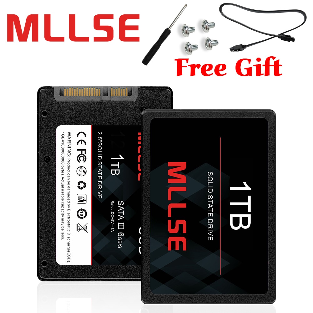 MLLSE SSD 256GB 512GB 1TB 2.5'' SATA III SSD TLC 500MB/S Internal Hard disk drive for Laptop Desktop and Server