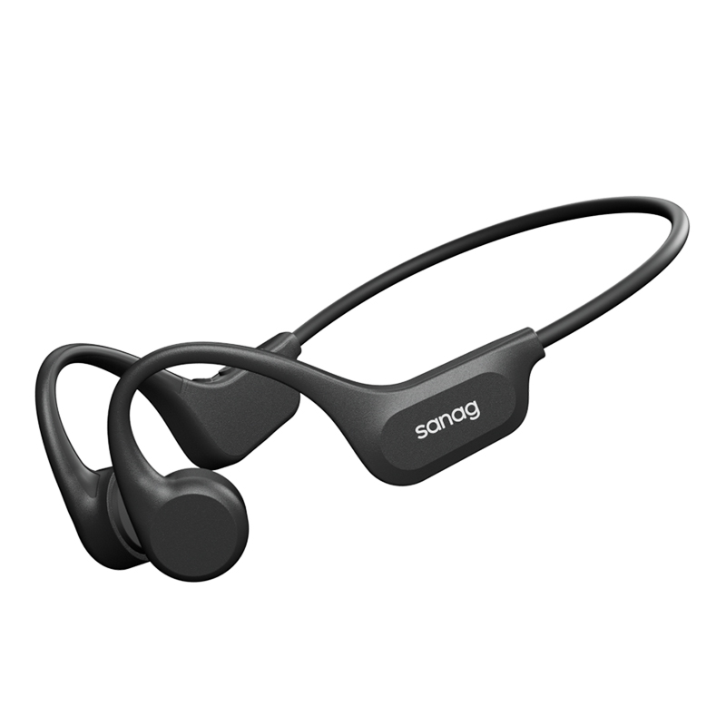 Sanag B60S Pro conducción ósea verdadera Bluetooth 5,3 auriculares inalámbricos IPX8 auriculares para nadar 64GB memoria reproducción MP3 auriculares: Negro