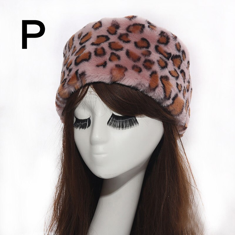 Vrouwen Hoeden Lady Russische Dikke Pluizige Imitatie Vossenbont Hoed Hoofdband Winter Earwarmer Ski Hoed Vrouwelijke Hoeden Voor Herfst Winter: P