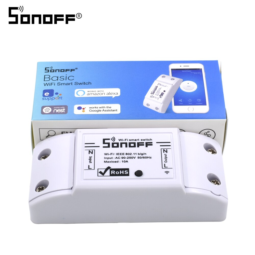 SONOFF Mini WIFI Schalter DIY Clever-Timer Modul 2 Weg Kontrolle Ewelink APP/LAN/Sprach Fernbedienung 10A Alexa google/Clever Heimat Automatisierung: sonoff Basic 1pc