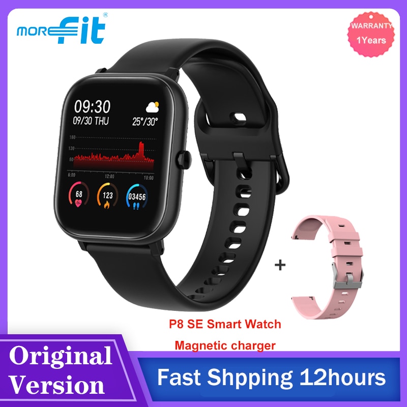 Original MoreFit P8 SE montre intelligente pour hommes femmes moniteur de fréquence cardiaque étanche pleine touche Smartwatch VS Y68 P8 W26 Smartwatch