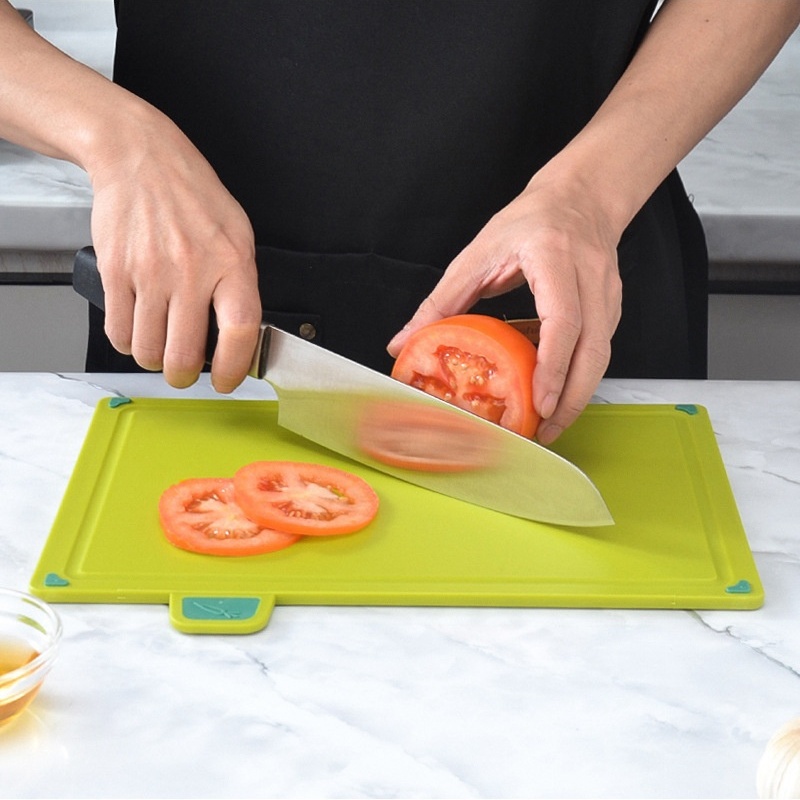 4Pieces Cutting Board Kitchen Gadget Home Portable Fruit Vegetable Nonslip PP Sorting Classification Cutting Board Cook Supplies