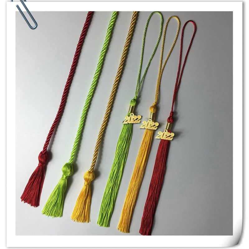 10 Pcs Year 2022 Hang Tags Year Jewelry Making Tassel Pendants for Bracelet Keychain Crafts Graduation Supplies