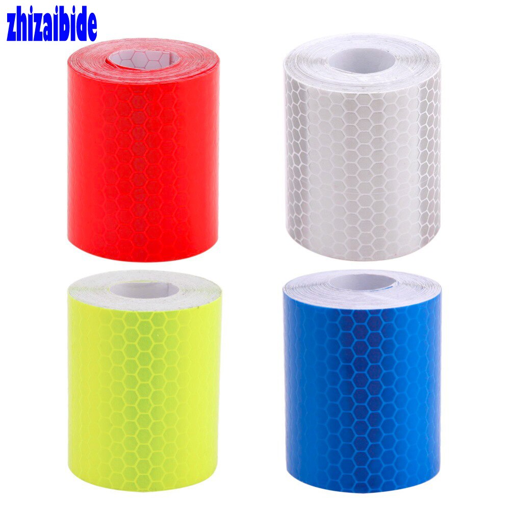 zhizaibide 5cmx3m Safety Mark Reflective Car-Styling Self Adhesive Warning Tape Automobiles Motorcycle Stickers