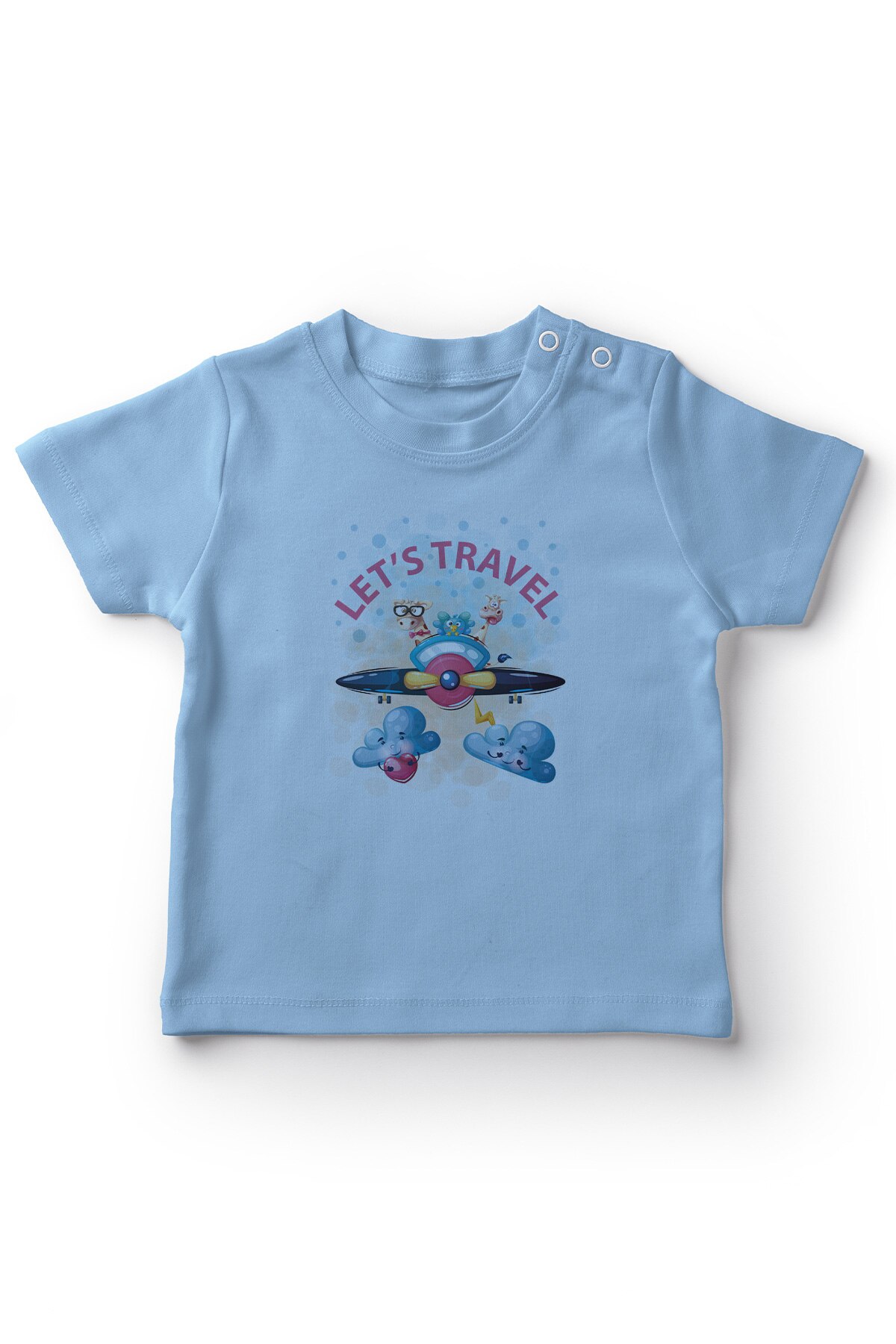Angemiel Baby Seyahata Heetste Leuke Dieren Jongens Baby T-shirt Blauw