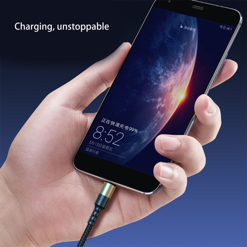 1m/2m/3m/5m Strong USB to Type C Data Cable with Long Length Nylon Braided Synchronous Charging Data Transmission