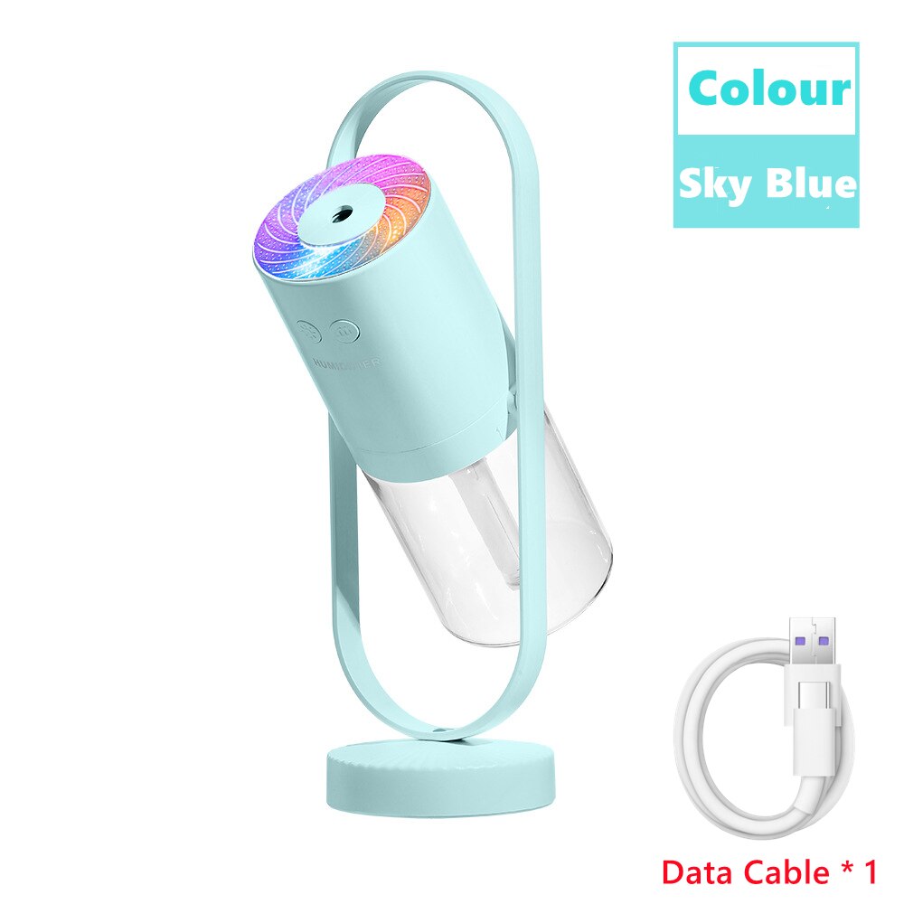 200ml Mini Luftbefeuchter Elektrische Aroma Öl Diffusor USB Kühlen Nebel Spritzgerät Luft Reiniger mit Bunten Nacht Licht für Mini xiaomi: Himmel Blau