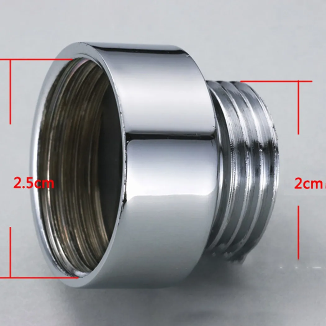 Adaptateur de Tuyau de Douche/Pommeau, Raccords en Cuivre pour Robinets de Douche, Réparation de Tuyau Chromé, 3/4 "Femelle à 1/2" Mâle