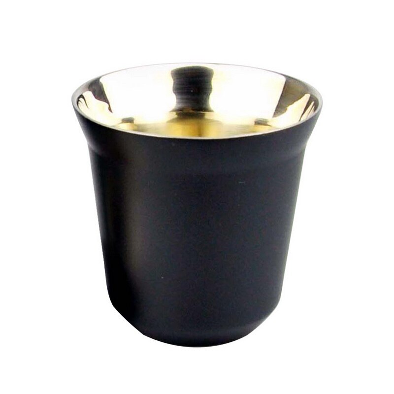 Espresso Becher Edelstahl draussen tragbar Tasse Doppel Zauberstab Reise Becher Vakuum Isolierte Kaffee Tasse Pulver Beschichtet heißer: 03