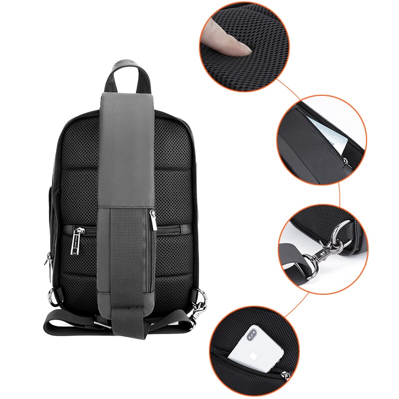 Multifunctionele Crossbody Bag Mannen Anti-Diefstal Schouder Messenger Bags Mannelijke Waterdichte Korte Trip Uitbreiding Borst Zak